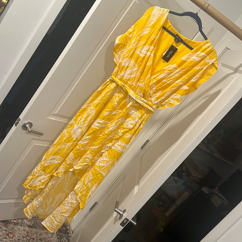 Brand New City Chic Yellow Summery Wrap Dress